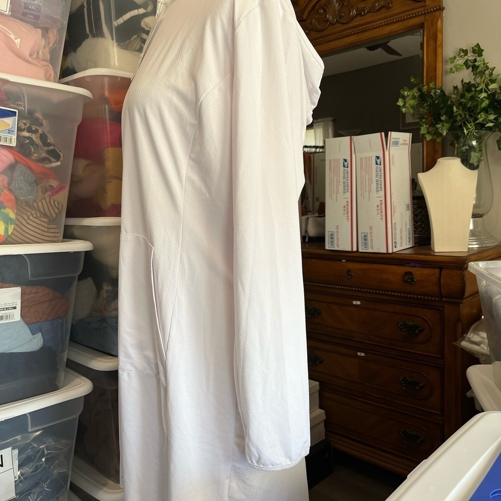 White Hooded Long Sleeve Jacket - Picture 5 of 8
